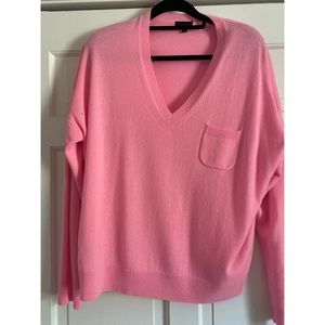 J. Crew Italian cashmere bubblegum pink sweater XL